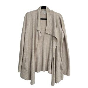 Barefoot Dreams CozyChic Lite Coastal Cardi Bisque Cream Size Large